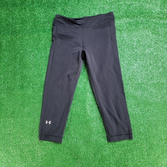 Under Armour Women's Compression Leggings Pants Size Small Petite Black White - Picture 1 of 7
